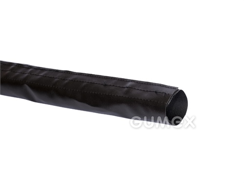 Ochranný návlek TEXWRAP se suchým zipem na hadice a trubky, 75mm, nylon potažený PU, 180°C, černý